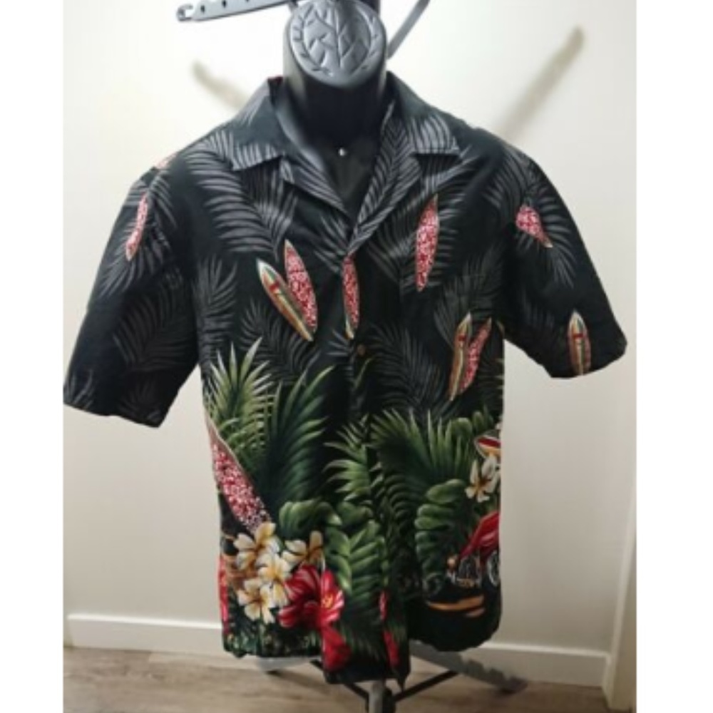 RJC Classic Cars Woodie Hawaiian Shirt Size LARGE